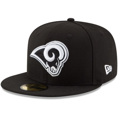 Men's Los Angeles Rams New Era Black B-Dub 59FIFTY Fitted Hat 2513427